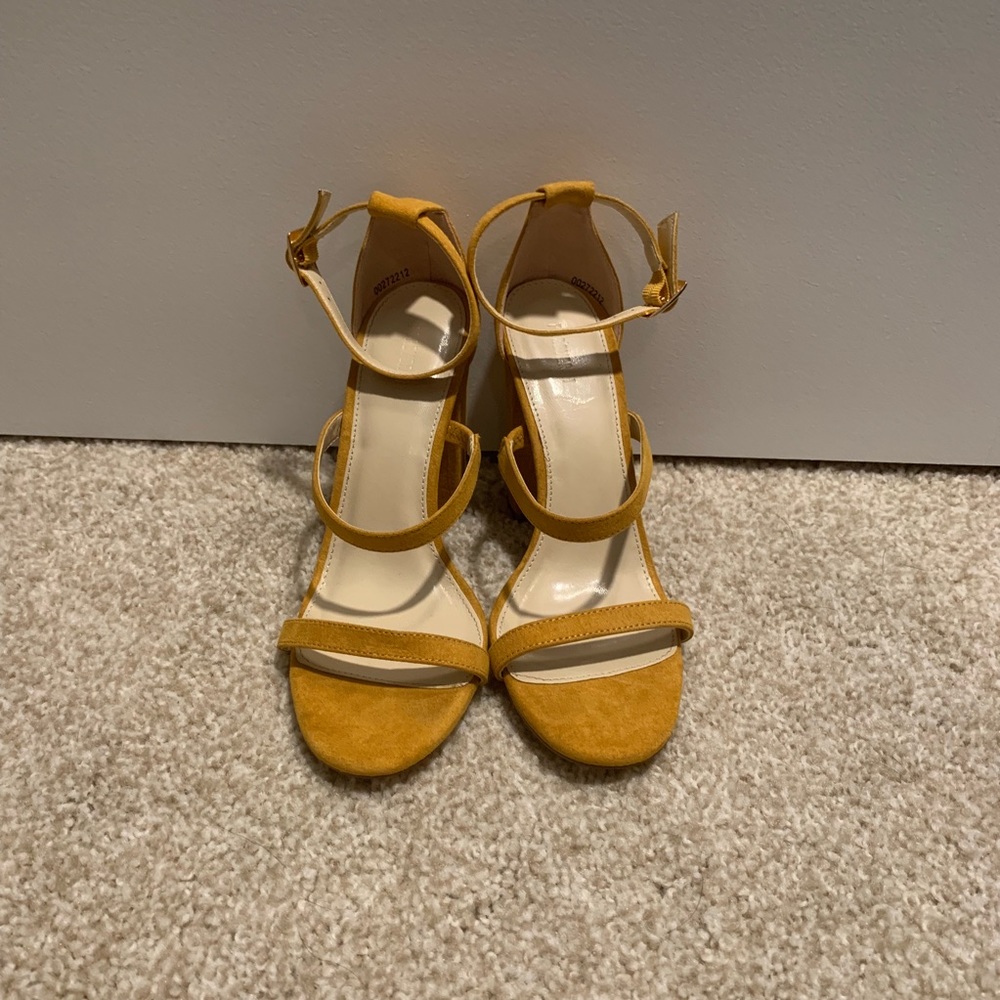 Forever 21 suede chunky heels